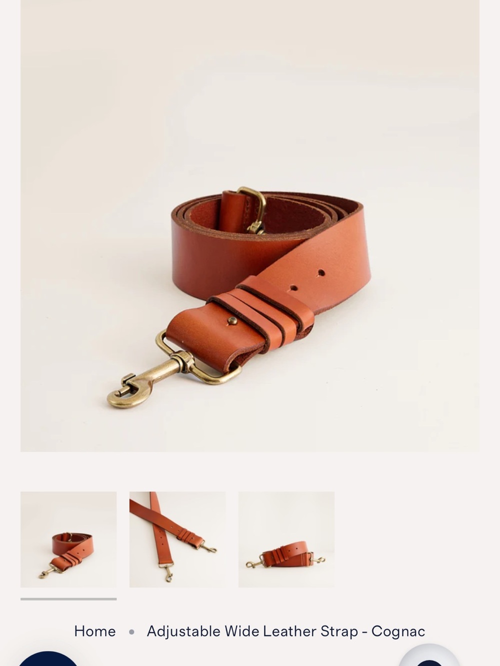 Parker Thatch: Adjustable Wide Leather Strap - Cognac NWT! - Picture 10 of 13